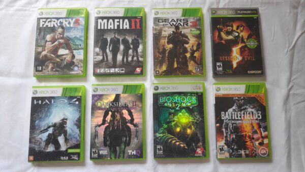 8 Jogos Xbox Farcry Darksiders Gears Resident Halo Bioshock